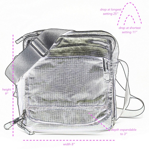 DEREK ALEXANDER Nylon Top Zip Classic Crossbody Organizer - Picture 10 of 10